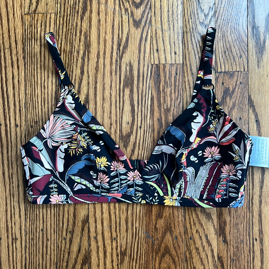 Black Print String Bikini